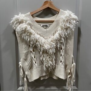 SNIDEL Loop Fringe Knit Vest